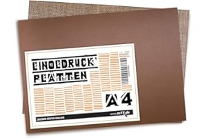 BASEOW Linoldruck und Linolschnitt-Platte vom ZEICHEN-CENTER EBELING - DIN A4-2er Set