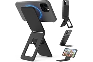 Bettdow Stativ Ständer für iPhone 17/16/15/14/13/12 Serie, Tragbarer Telefon Stativ Ständer für Self-Vlogging, Surfen, Makrofotografie, Videoanrufe, Leichter Telefonhalter Handy Ständer, Schwarz