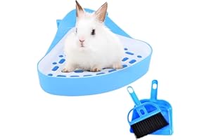 KATHSON Dreieckiges Töpfchentrainer, Ecktoilette, Meerschweinchenstreu, Einstreu, Kunststoffbox, Haustierpfanne für Kaninchen, Chinchillas, Hamster, Frettchen, Kleintiere (blau)