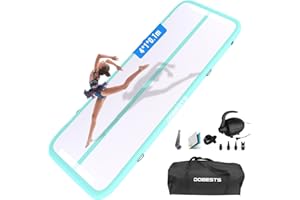 DOBESTS Air Tracking Mat - Tappetino da ginnastica, altezza 10-20 cm, gonfiabile, misura 2/3/4/5/6/7/8 m, con pompa ad aria elettrica