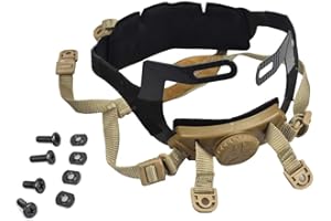 WarmHeartting Sangle de Suspension pour Casque Tactique Airsoft avec Mentonnière Accessoires Casque Airsoft
