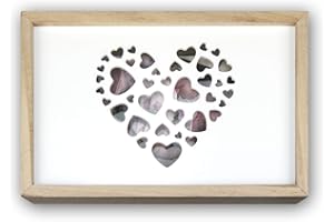 ZEP S.r.l. Love Box USB per 13 x 18 Foto Scatola in Legno, Legno Naturale e Bianco, Dimensioni Esterne 24,5 x 16 x 5 cm