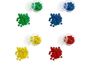 shafier 1200 Fichas parchís Juego oca Color Rojo Verde Amarillo y Azul Tambien Puede para niño Aprender Contar