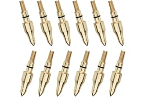 Huntingdoor 24 Pcs Archery Arrowheads Stainless Steel Arrow Tips 100 Grain Screw-in Arrow Head Replacement Metal Broadheads for DIY Bow and Arrow Hunting