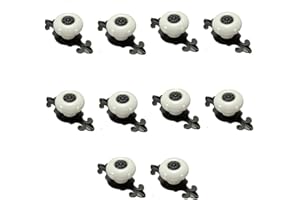 S.D. Maket Scha¶nes Leben* 10 Stück Türknäufe Schubladenknöpfe Schubladenknöpfe Türknauf Keramik (Weiß mit Schwarz)