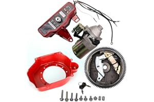 awolsrgiop Avviamento elettrico, kit di avviamento elettrico per Honda GX160 5,5 CV GX200 6,5 CV, volano starter motore, interruttore a chiave motori e generatori con magnete di avviamento