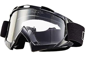 Mdurian Lunettes de Moto Motocross Lunettes de Ski de Course Protection Tout-Terrain pour VTT Scooter de Lunettes de Soleil Anti-poussière Lunettes Len Transparent