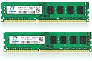 MOTOEAGLE 16GB DDR3 RAM (2X8GB) PC3 -12800U DDR3-1600 UDIMM 2Rx8 DIMM DDR3 8GB 1600MHz SDRAM 240-Pin 1.5V CL11 Non-ECC Desktop PC Arbeitsspeicher Kit