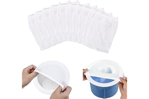FGEN 10 x Swimming Pool Skimmer Socks, Swimming Pool Filter Skimmer, Pool Skimmer Socks, Reusable and Super Elastic Skimmer Pre-Filter for Pollen, Leaves, Hair