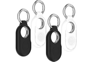 MIIMALL Miimal Etui ochronne do Samsung Galaxy SmartTag2, miękkie silikonowe etui na tracker, brelok, uchwyt SmartTag2 z brelokiem, odporne na upadki, odporne na zarysowania, akcesoria Smart Tag2, białe, 2 x