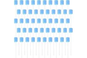VFFNFF 100 Piezas Esponjas de Boca,Diente Limpieza Hisopos,Hisopos de Boca,Oral Cuidado Esponjas,Cuidado Oral Diario y Necesidades Familiares para Adultos,Niños o Mascotas(azul)