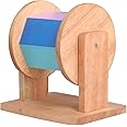 Channapatna Toys Wooden Rainbow Montessori Spinner Drum Toy with Rattle Sound for Babies (6+ Months) | Sensory & Fine Motor Skills | Encourages Curiosity & Movement