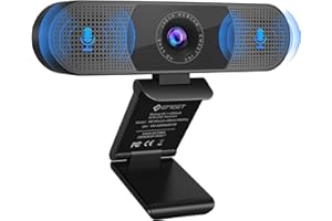 EMEET Cámara Web 1080P - Cámara Web C980PRO con micrófono y Altavoz, cámara Web Full HD, Lente de 90 °, corrección automática de luz, Plug & Play, para PC, Skype, FaceTime, lecciones en línea