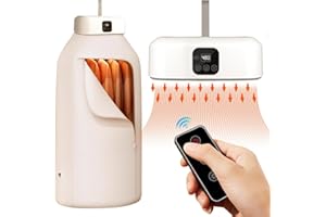 NAVESO Mini Secadora de Ropa Portatil Electrica, Mini Secadora Portatil, Secadora de Ropa Pequeña con Temporizador 1-8h, Esterilización UV, Mandos a Distancia, 600W