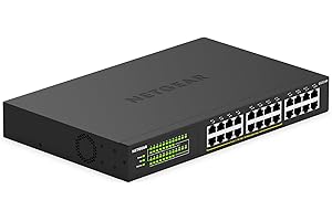 NETGEAR 24 Port PoE Switch GS324P - Ethernet Splitter - Ethernet Switch - Ethernet Hub - Plug-and-Play - Silent Operation - Desktop or Wall Mount