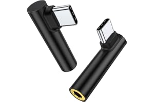 One Plus Original C to 3.5mm Audio Adapter (Pack of 2) | Type-C to AUX Headphone Jack Dongle with DAC Chip | Right-Angle Connector | Compatible with Mi, i QOO, Vivo, i Pad Pro & Type-C Devices – Black