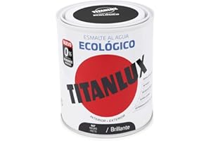 Titanlux Ecológico Esmalte al agua mulisuperficie Brillante Negro 250 ml