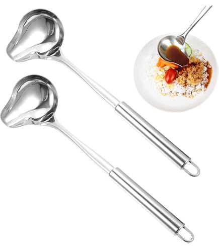 2 Mestoli Per Salsa In Acciaio Inox 29cm - Con Beccuccio E Foro Per Appendere - Foto 14