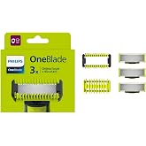 Philips OneBlade QP630/51 Yedek Bı&ccedil;ak, 3'l&uuml; Paket, Vuc&uuml;t Kiti, T&uuml;m OneBlade G&ouml;vdeleriyle Uyumlu
