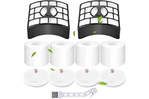 Rebirthcare 2 hepa filters + 4 foams filter replacement for shark lift-away upright vacuum cleaner nv601uk nv601ukt nv600uk nv600 nv601 nv700uk nv700ukt nv601uk31 parts for shark hoover filters set