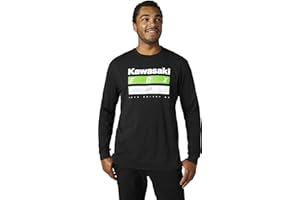 Fox Racing Camiseta de Manga Larga para Kawasaki Stripes Camiseta Hombre (Pack de 1)