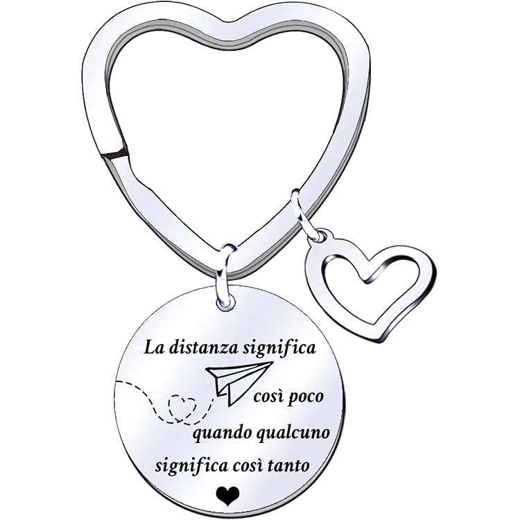 Portachiavi Coppia San Valentino In Acciaio Inox – Regalo Per Fidanzati, Marito E Moglie, Con Sacchetto Di Velluto