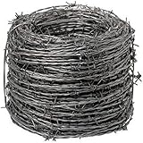 Wolfpack 1130001 Stacheldraht 4/15, verzinkt, Rolle mit 100 m