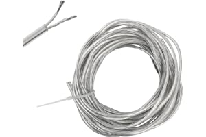 OMIGA Fil Transparent 10 Mètre 2 Noyau Plat Câble Flexible PVC Électrique 2 x 0,75 mm² Noyau de Cuivre pour Appareils Électroménagers Basse Consommation Découpable Extension