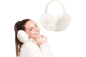 FSMILING Verstellbar Winter Ohrenwärmer Plüsch Ohrenschützer Winter Earmuffs Ear Warmer Für Damen Frauen Mädchen,1/2 Pack