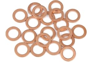 X AUTOHAUX 20 st platt O-ring koppartätning för bil 10 x 15 x 1,5 mm