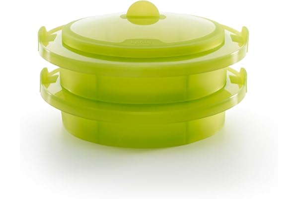Lékué - Cuit Vapeur XL - Silicone Platine
