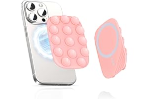 smofish Silicone Mobile Phone Suction Cup Holder, Magnetic Mobile Phone Holder with MagSafe Compatible with iPhone and Android, Magnetic Mobile Phone Holder for Shower, TikTok Creator, Videos and