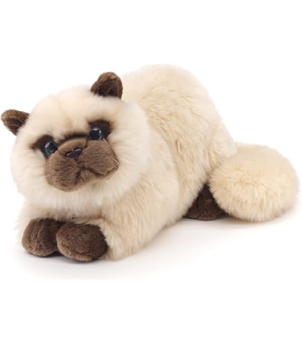 Gato De Peluche Amazon Uni-Toys Gato Blanco, Tumbado 20 Cm
