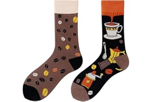 Nxnchc Zabawne Skarpety Dla Kobiet I Mężczyzn Uniseks Wiele Motywów Zwierzęta Jedzenie Owoce Sport Sztuka Z Bawełny Prezent Asymetryczne Wzory Lewa I Prawa