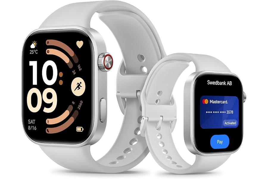 XIAOMI Redmi Watch 6 NFC, Reloj Inteligente Mujer y Hombre, Pantalla AMOLED 2.07'', Monitoreo cardíaco,sueño y estrés, 150+ M