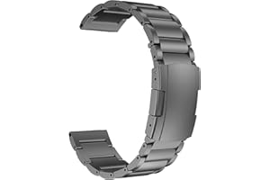 MaKTech Titanband,22mm Leichtes Metall Link Armband,Kompatibel mit Samsung Galaxy Watch 3 45mm/46mm,HuaWei Watch 4/3 & Ultimate/GT 4/3 46mm Pro,Amazfit GTR 3/2 (Space Grau)