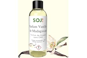 SOJ Concentré de Parfum pour Bougies, Création de Bougies, sans CMR de Grasse, 30 ml (Vanille de Madagascar)