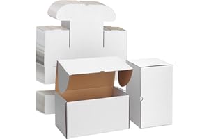 EYMPEU 20 Stück 28 x 15,3 x 15,3cm Weiße Versandkarton, Kartons für kleine Gegenstände, Spielzeug, Schreibwaren und Weihnachtspäckchen