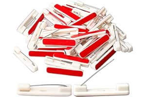 pengxiaomei 100pcs adhesive badge pins, 1.46 inches Safety Bar Pins Bar Pins Adhesive Back Brooch Pins Badge Crafting Pins For ID Badges, Nametags, Ribbons and Crafting