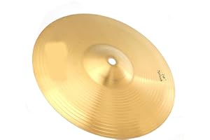 SUREBUY Platillo Splash De 10 ", Latón Acabado Tradicional Para Batería Platillos Clásicos Accesorio De Instrumento Musical Personalizado Para Batería Para Rock, Metal Y Fusión