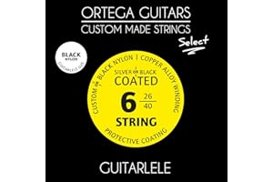 Ortega Guitars Custom Made Strings - Select - Travel Guitar/Guitarlele - Black Nylon beschichtet (GTLSBK)