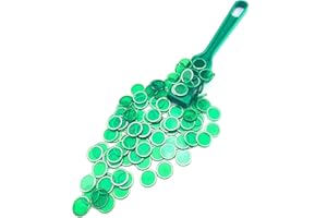 Fokroin Kit de Bingo Magnétique, 1 Bâton Magnétique + 100 Jetons Loto, Jetons Magnétiques avec Stick, Jeu De Loterie, Jeux de Société, Jeu Éducatif pour Enfants et Accessoire Pratique (Vert)