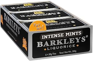 Barkleys Classic Mints - Liquorice, 6 tins, 6-pack= 6 tins of 50g