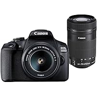 Canon EOS 1500D 24.1MP Digital SLR Camera (Black) with 18-55 and 55-250mm is II Lens
