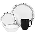 Corelle Vitrelle 18-teiliges Geschirr-Set Für 6 Personen – Splitterfestes Glas, Spülmaschinenfest – Design „Acadia“