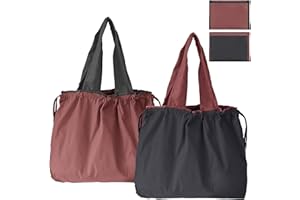 GFYFYZ Bolsas de compras plegables resistentes y reutilizables mochila de cordón en tejido de nylon Oxford 210T - ¡Soporta más de 50 libras de peso