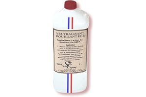 DECO FER FORGE Déco fer forgé-Neutralisant pour Rouillant Fer-Metal Traitement à Froid Fer Acier Laiton Bronze Cuivre Arme-Antirouille Stop Corrosion Efficace Rapide Facile Made in France-Grande Quantité 1 LT 1000ml