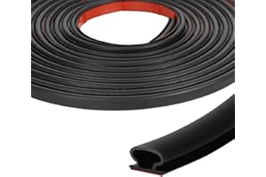 MENAYODA Taśma uszczelniająca do drzwi, okien, samoprzylepna taśma uszczelniająca, 9 x 6 mm, uszczelka okienna, wiatroszczelna, silikonowa, antykolizyjna, dźwiękoszczelna, wodoszczelna uszczelka okienna (czarna, 15 m)