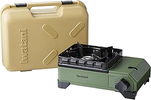 Iwatani Korpus: płyta stalowa, kuchenka kasetowa, Tough Maru Jr. Wyprodukowano w Japonii, piec holenderski, oliwkowy