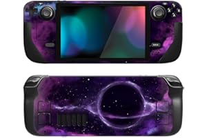 PlayVital Full Set Schutz Skin Decal für Steam Deck LCD, Custom Stickers Vinyl Decal Folie Faceplates Klebefolie für Steam Deck OLED Handheld Gaming PC-Lila Deep Space